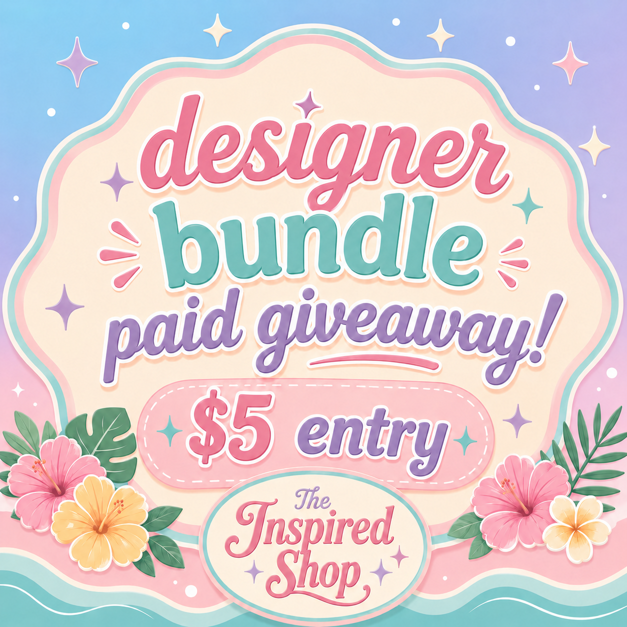 Designer bundle paid giveaway / $5 entry / 40 spots total