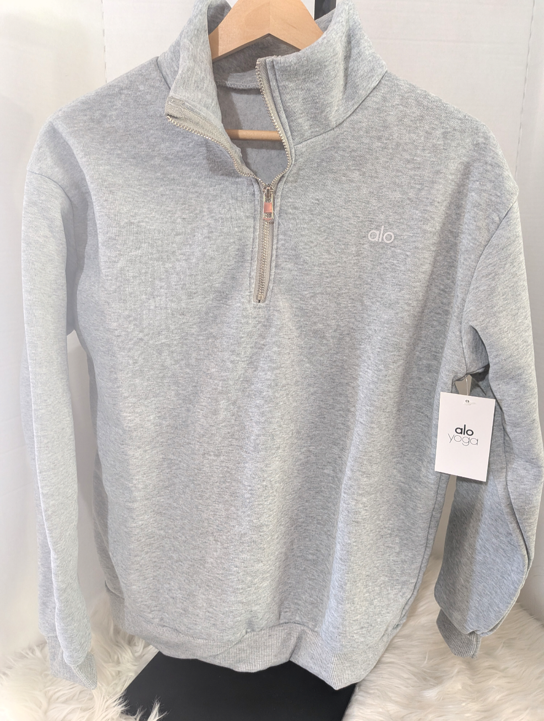 Women's a.l.o ready to ship quarter zip sweatshirt