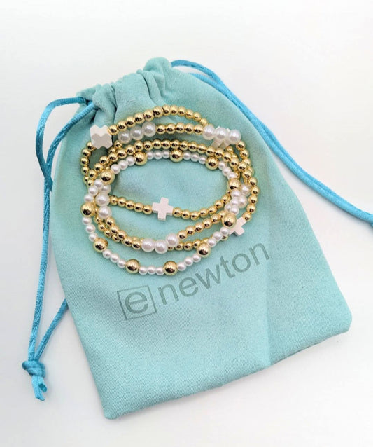 E-N*wton stretch bracelet set with dust bag / Ready to ship